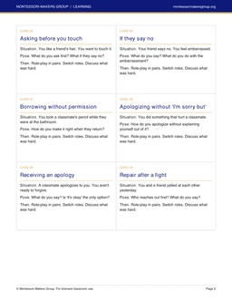 Grace and Courtesy: A Culturally Responsive Scenario Deck sample 1