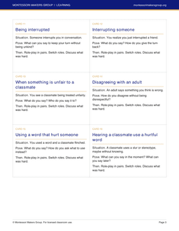 Grace and Courtesy: A Culturally Responsive Scenario Deck sample 2