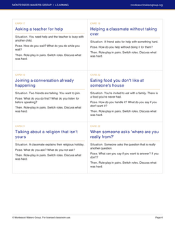 Grace and Courtesy: A Culturally Responsive Scenario Deck sample 3