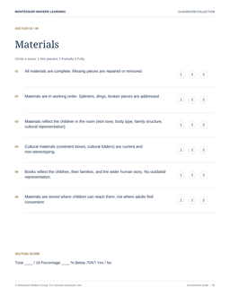 The Prepared Environment Audit sample 2