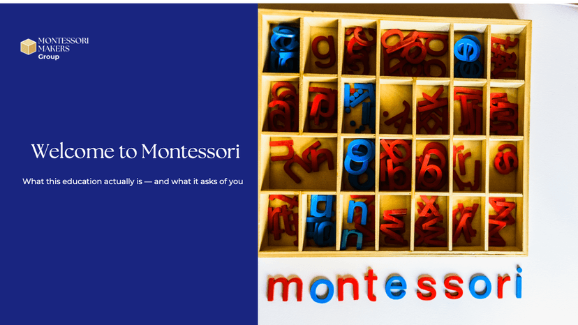 Welcome to Montessori cover