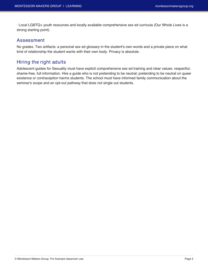 Adolescent Self-Construction Bundle (Six Seminars), actual sample page 3
